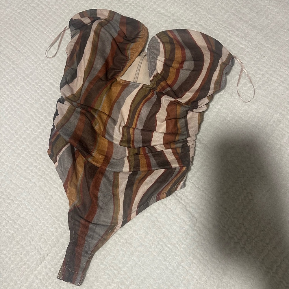 12th TRIBE STRIPE LOW CUT BODYSUIT